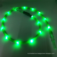 El más nuevo 1.8m verde LED linterna de silicona Hookah Shisha manguera (ES-HH-015-1)